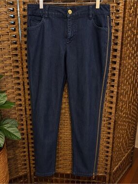 Ashley Steward zipper side jeans